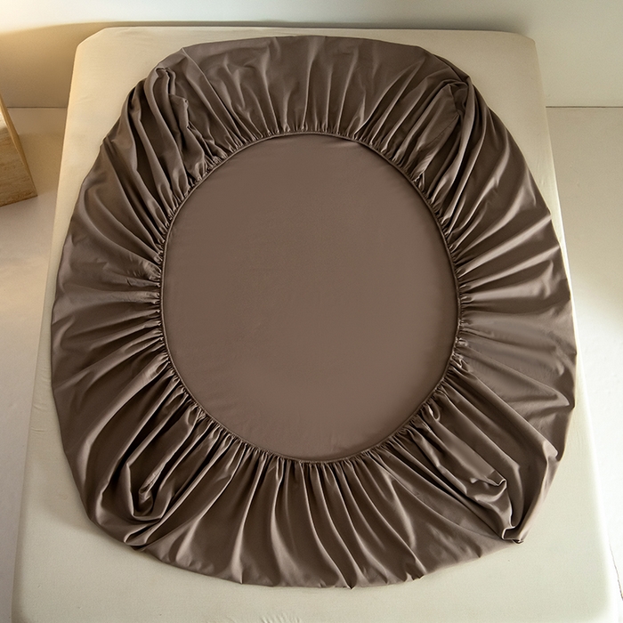 91家纺网 家纺一手货源 找家纺 Mr.pig猪先生水洗棉 2025新款A类50支双股全棉纯棉贡缎磨毛单床笠床笠单件 沙尘灰