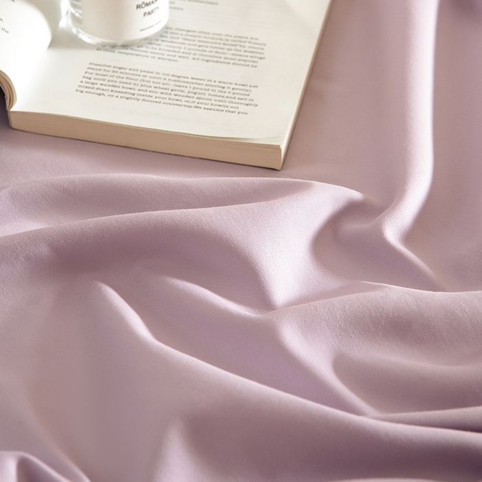 91家纺网 家纺一手货源 找家纺 Mr.pig猪先生水洗棉 2025新款A类50支双股全棉纯棉贡缎磨毛单床笠床笠单件 郁金香紫