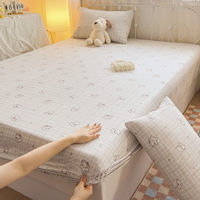 91家纺网 家纺一手货源 找家纺 （总）爱彼家纺 2025新款水洗水洗棉印花床笠单品床笠床笠三件套风格二