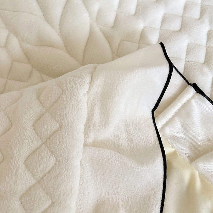 91家纺网 家纺一手货源 找家纺 梦舒羽 2025新款牛奶绒花边夹棉枕套单人宿舍枕芯套枕头套一对-轻奢 花边轻奢款-象牙白