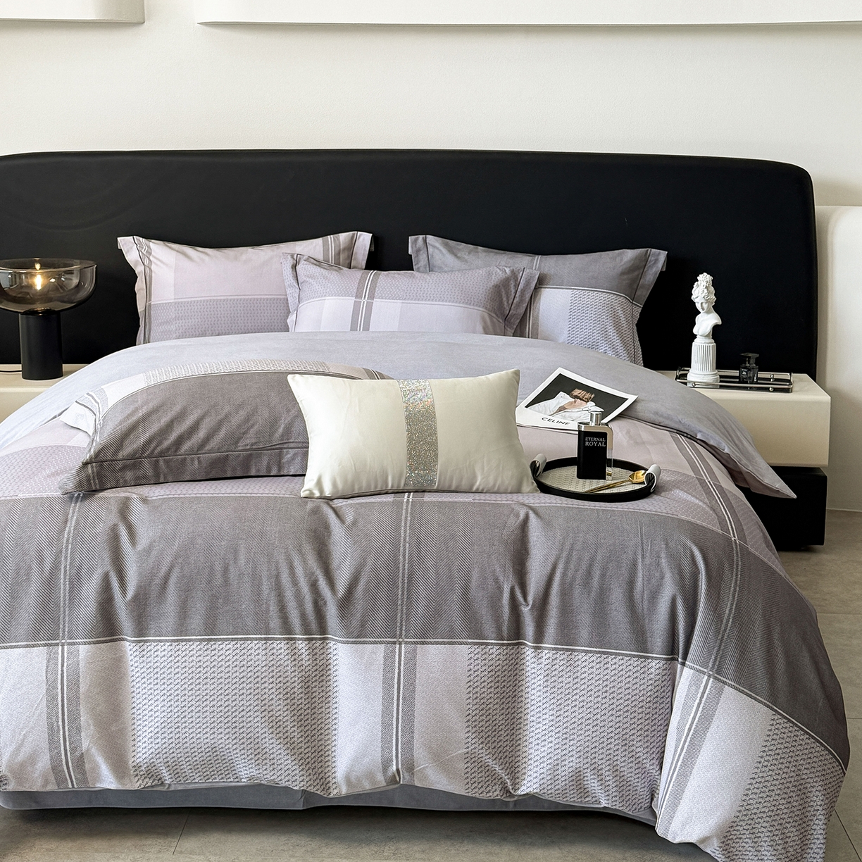 91家纺网 家纺一手货源 找家纺 （总）梵克保罗 2025秋冬新款数码印花全棉磨毛单被套三件套四件套系列