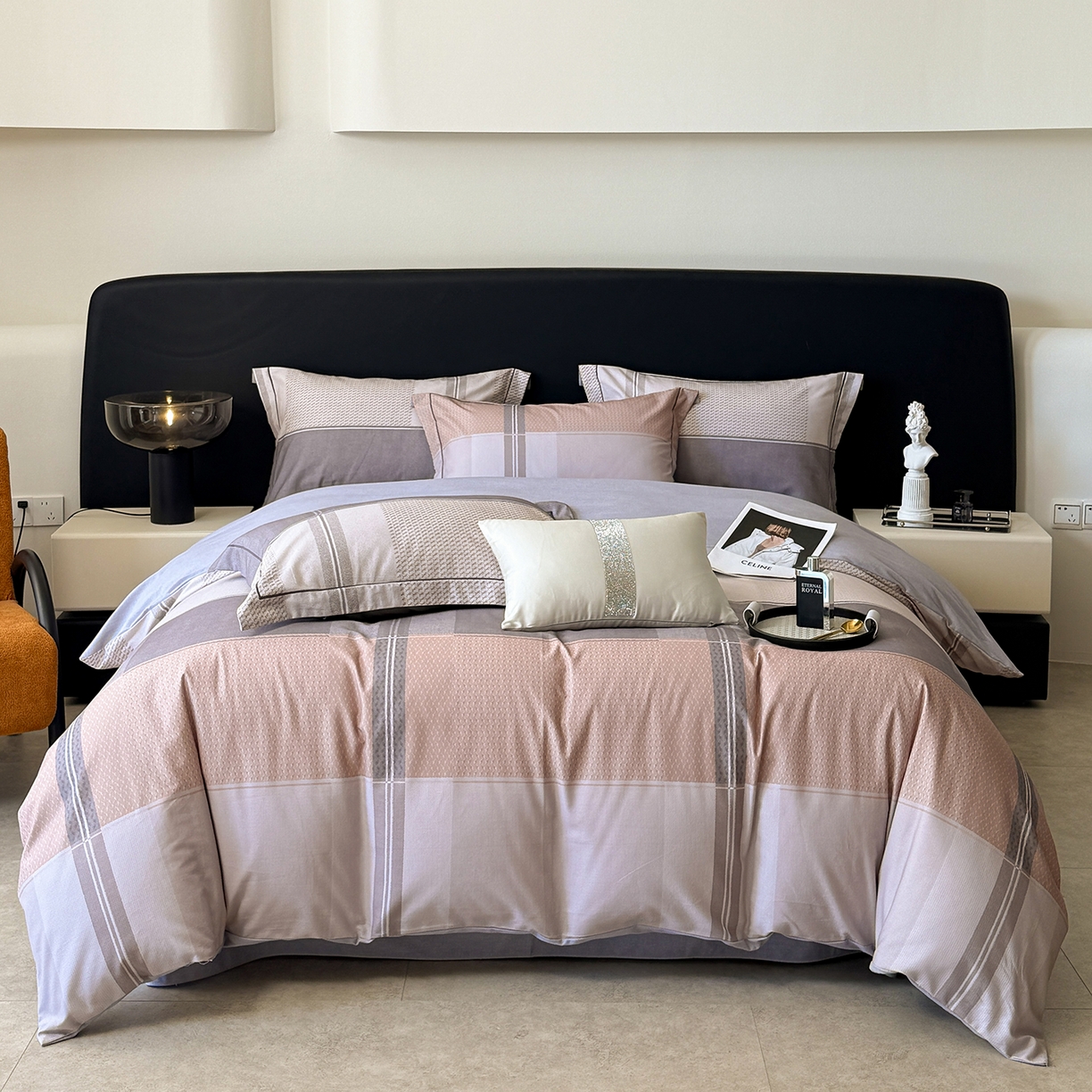 91家纺网 家纺一手货源 找家纺 （总）梵克保罗 2025秋冬新款数码印花全棉磨毛单被套三件套四件套系列