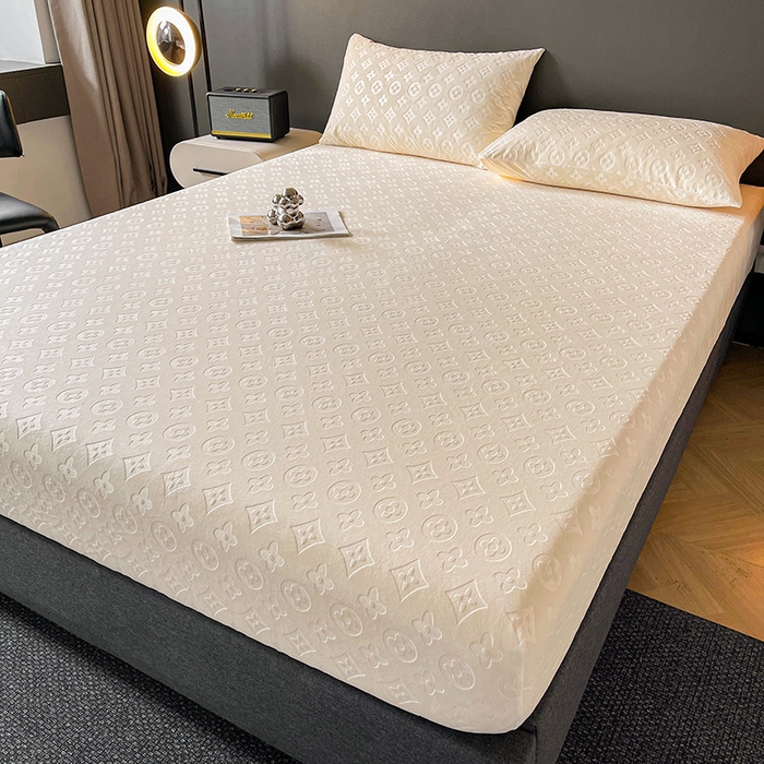 91家纺网 家纺一手货源 找家纺 （总）曼陀罗 2025秋冬新款牛奶绒纯色单床笠 床笠单件-爱乐维