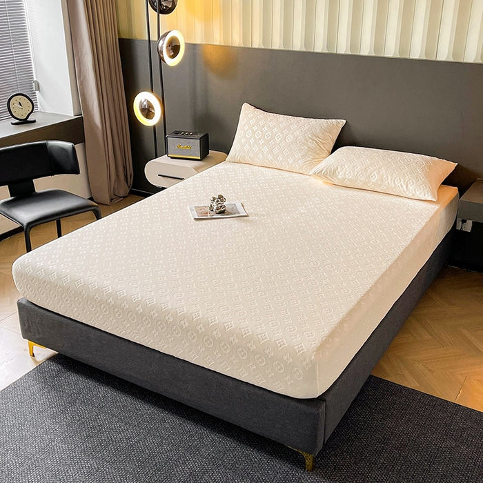 91家纺网 家纺一手货源 找家纺 （总）曼陀罗 2025秋冬新款牛奶绒纯色单床笠 床笠单件-爱乐维