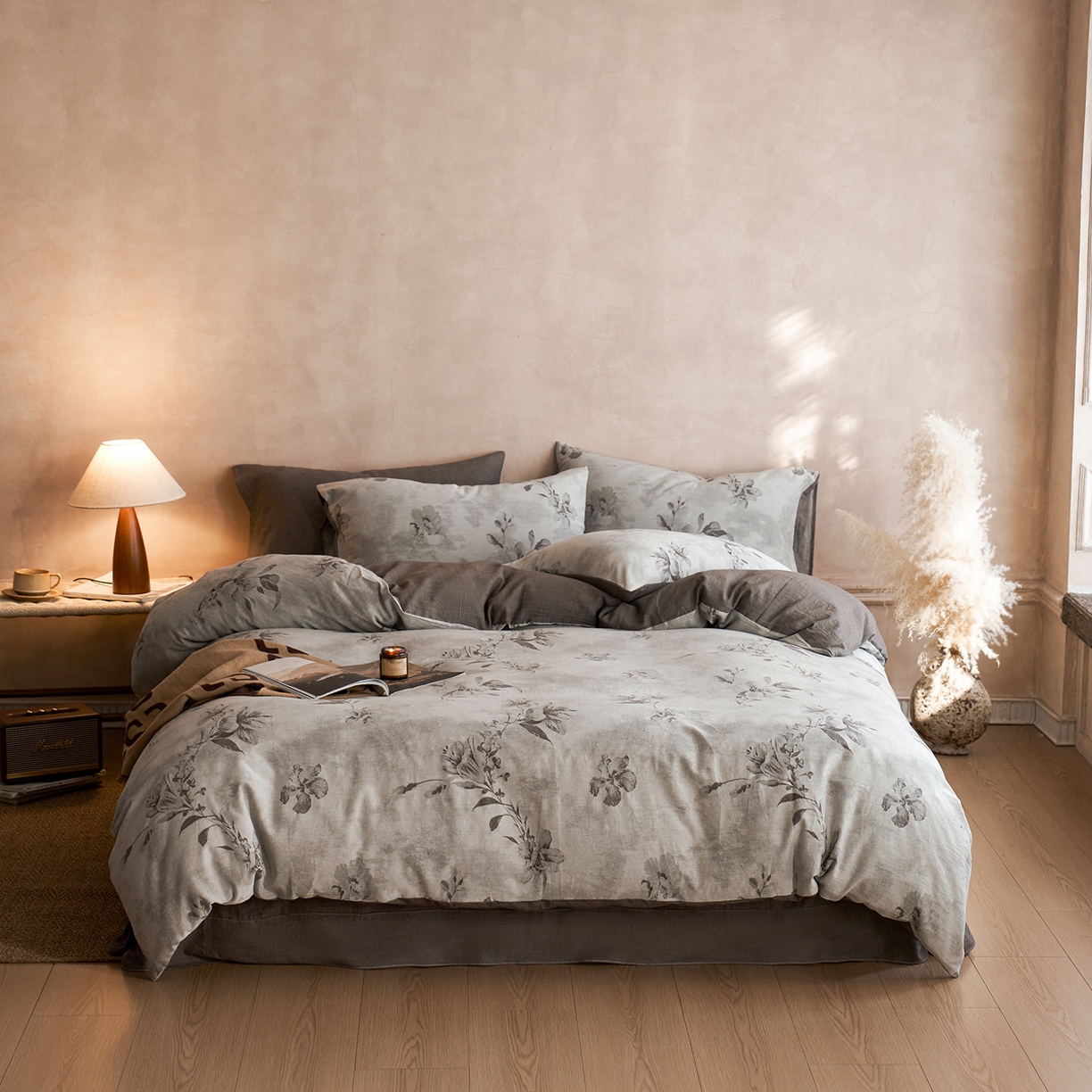 91家纺网 家纺一手货源 找家纺 （总）梵克保罗 2025秋冬新款全棉水洗色织大提花四件套