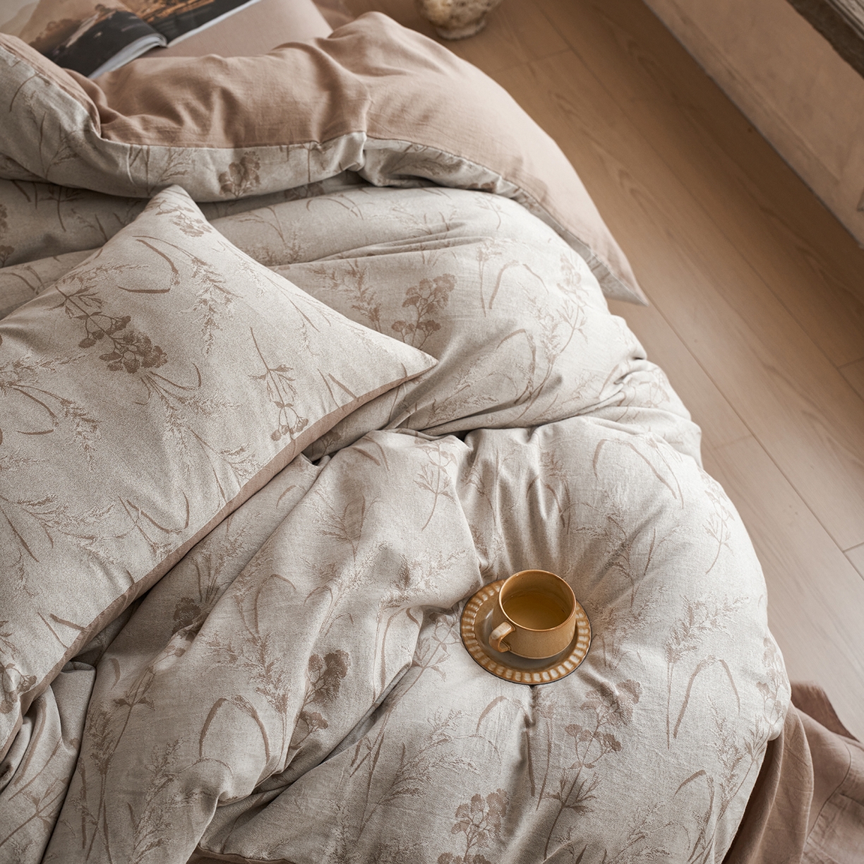 91家纺网 家纺一手货源 找家纺 （总）梵克保罗 2025秋冬新款全棉水洗色织大提花四件套