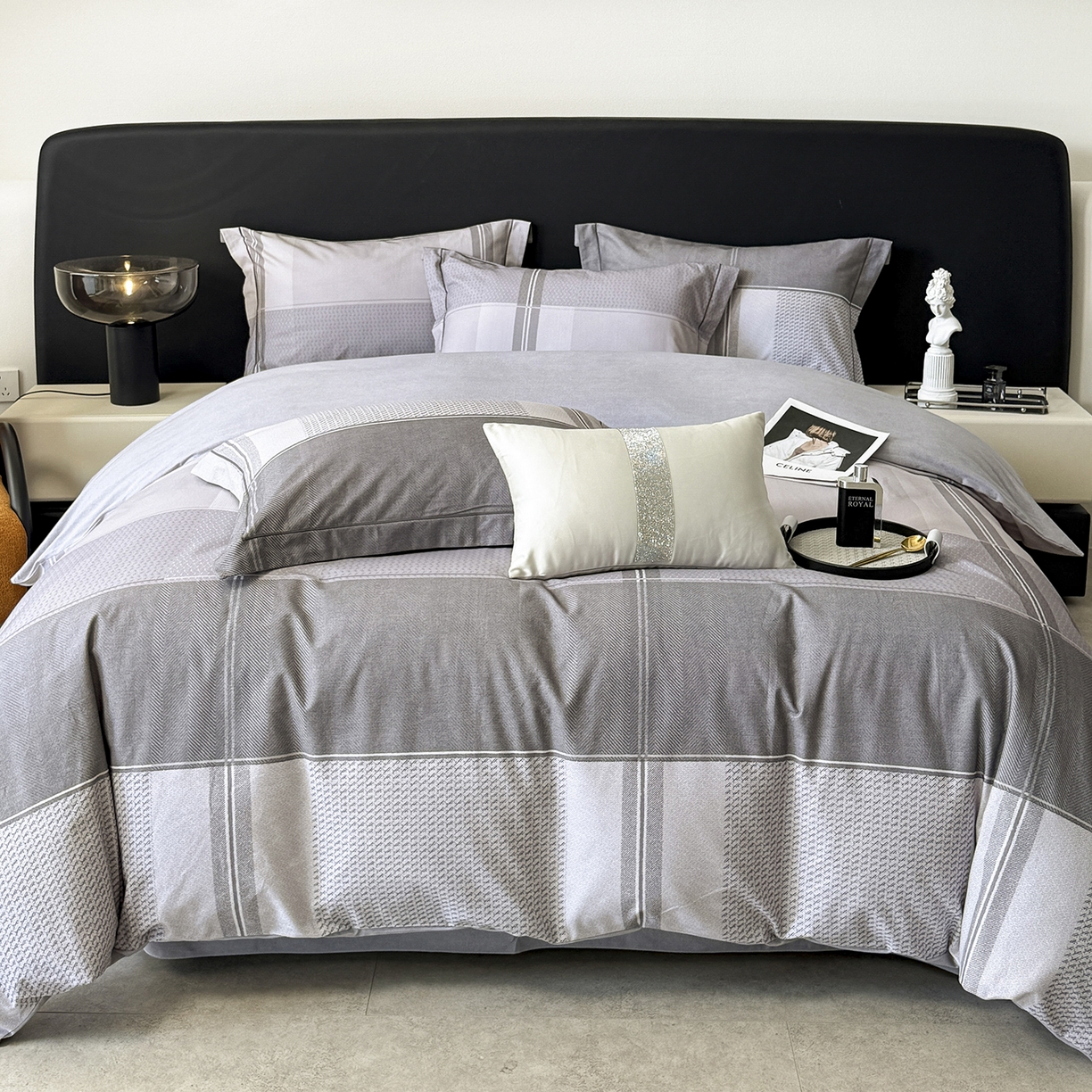 91家纺网 家纺一手货源 找家纺 （总）梵克保罗 2025秋冬新款数码印花全棉磨毛单被套三件套四件套系列