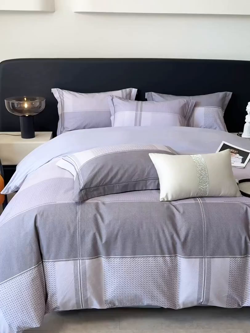 91家纺网 家纺一手货源 找家纺 （总）梵克保罗 2025秋冬新款数码印花全棉磨毛单被套三件套四件套系列