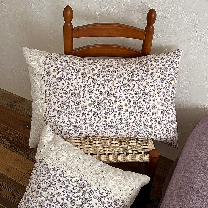 91家纺网 家纺一手货源 找家纺 梵克保罗 2025新款亚麻复古花边系列四件套 花予-紫