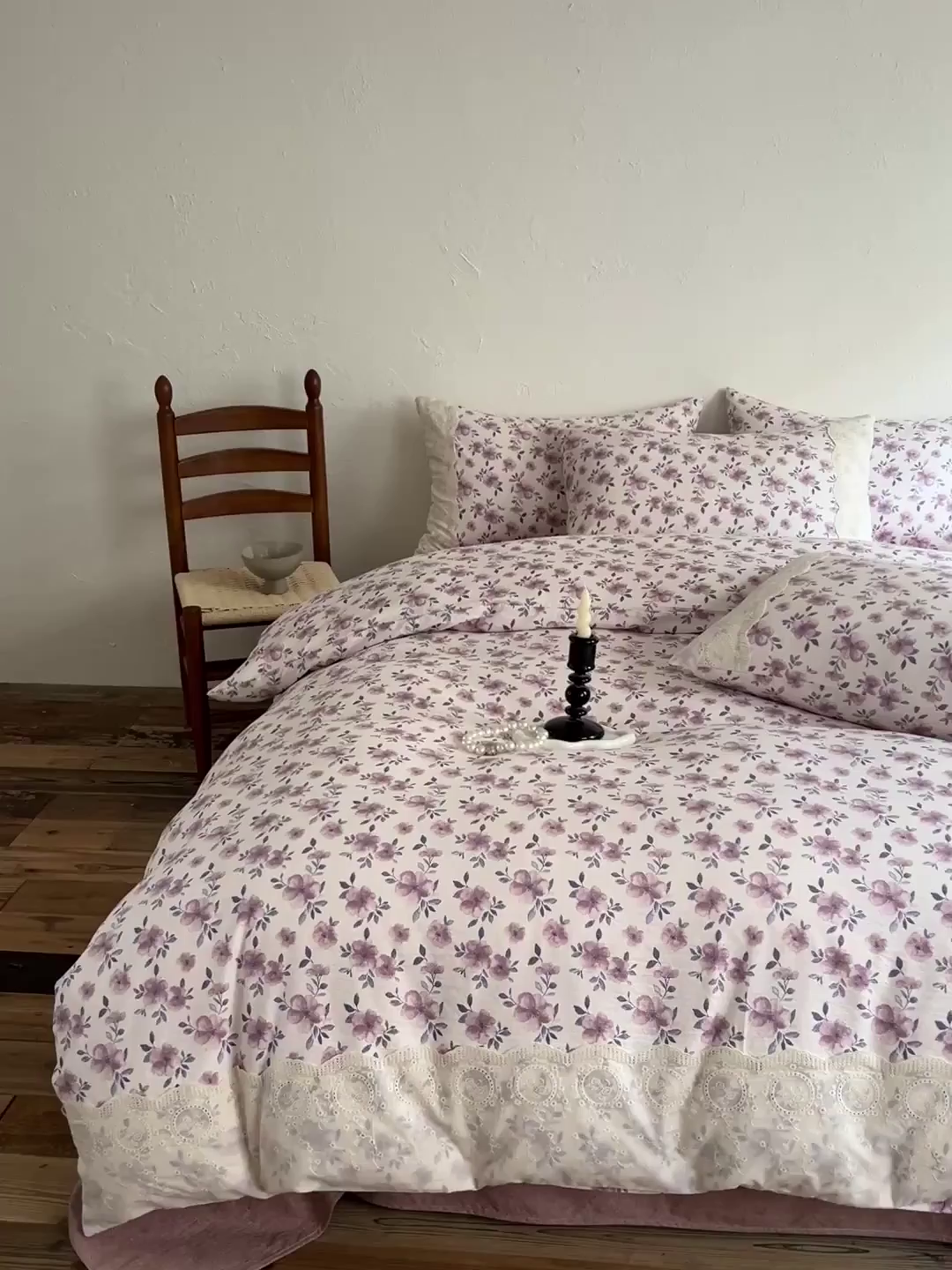 91家纺网 家纺一手货源 找家纺 梵克保罗 2025新款亚麻复古花边系列四件套 幻城