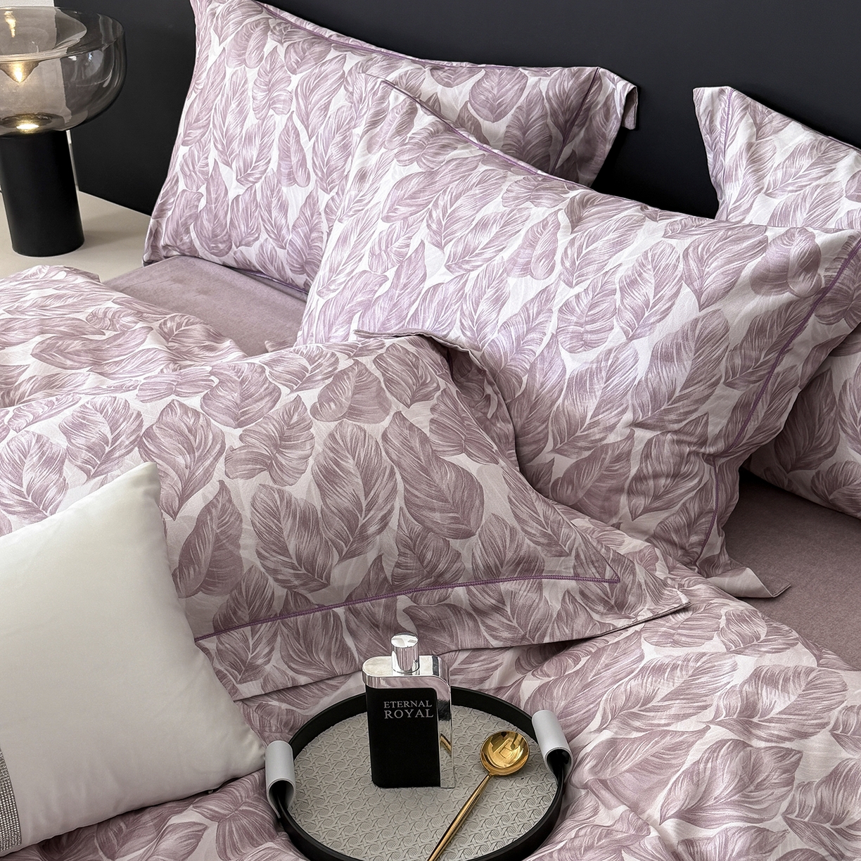 91家纺网 家纺一手货源 找家纺 梵克保罗 2025秋冬新款数码印花全棉磨毛单被套三件套四件套系列 如伊-咖