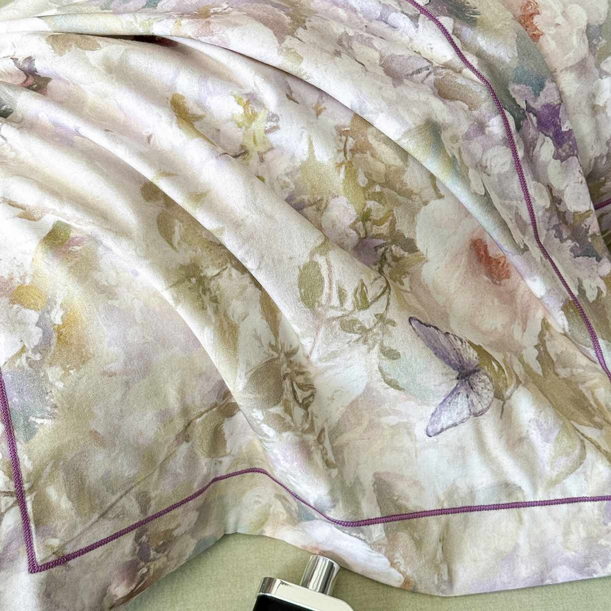 91家纺网 家纺一手货源 找家纺 梵克保罗 2025秋冬新款数码印花全棉磨毛单被套三件套四件套系列 暮云-黄