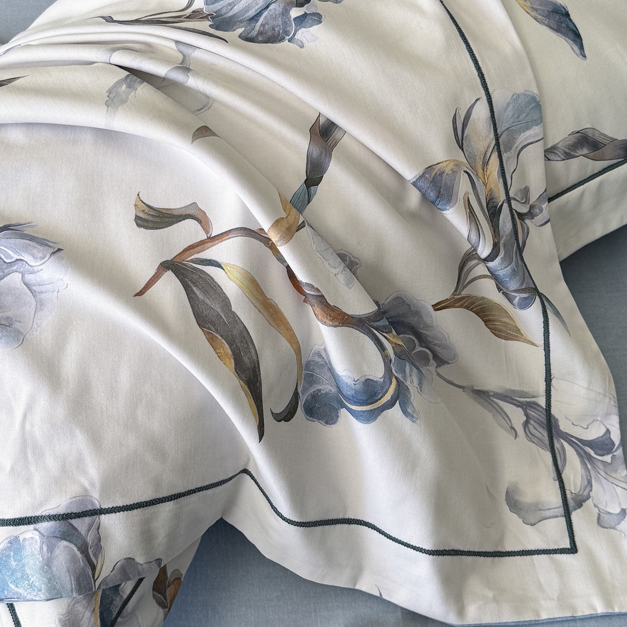 91家纺网 家纺一手货源 找家纺 梵克保罗 2025秋冬新款数码印花全棉磨毛单被套三件套四件套系列 思瑾