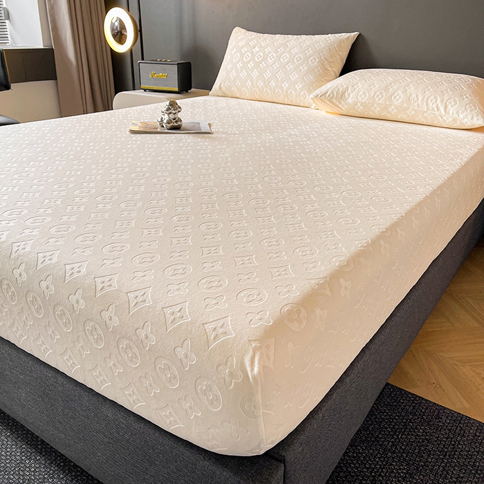 91家纺网 家纺一手货源 找家纺 曼陀罗 2025秋冬新款牛奶绒纯色单床笠 床笠单件-爱乐维 爱乐维-暖白