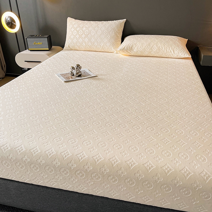 91家纺网 家纺一手货源 找家纺 曼陀罗 2025秋冬新款牛奶绒纯色单床笠 床笠单件-爱乐维 爱乐维-暖白