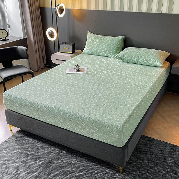 91家纺网 家纺一手货源 找家纺 曼陀罗 2025秋冬新款牛奶绒纯色单床笠 床笠单件-爱乐维 爱乐维-湖绿