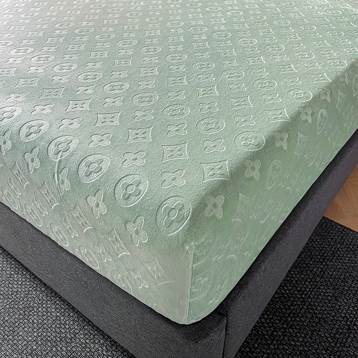 91家纺网 家纺一手货源 找家纺 曼陀罗 2025秋冬新款牛奶绒纯色单床笠 床笠单件-爱乐维 爱乐维-湖绿