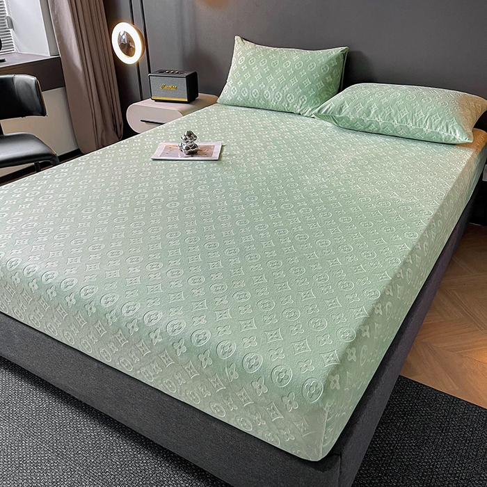 91家纺网 家纺一手货源 找家纺 曼陀罗 2025秋冬新款牛奶绒纯色单床笠 床笠单件-爱乐维 爱乐维-湖绿