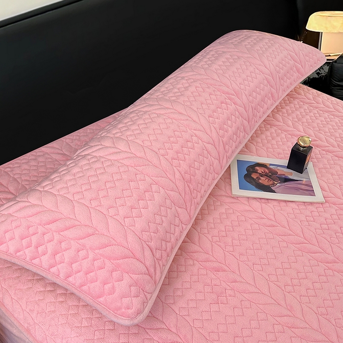 91家纺网 家纺一手货源 找家纺 （总）梦舒羽 2025新款牛奶绒夹棉枕套情侣双人加长枕芯套枕头套-轻奢