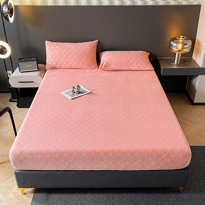 91家纺网 家纺一手货源 找家纺 曼陀罗 2025秋冬新款牛奶绒纯色单床笠 床笠单件-爱乐维 爱乐维-暖玉