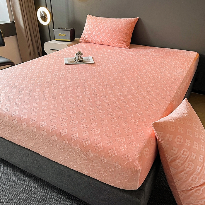 91家纺网 家纺一手货源 找家纺 曼陀罗 2025秋冬新款牛奶绒纯色单床笠 床笠单件-爱乐维 爱乐维-暖玉