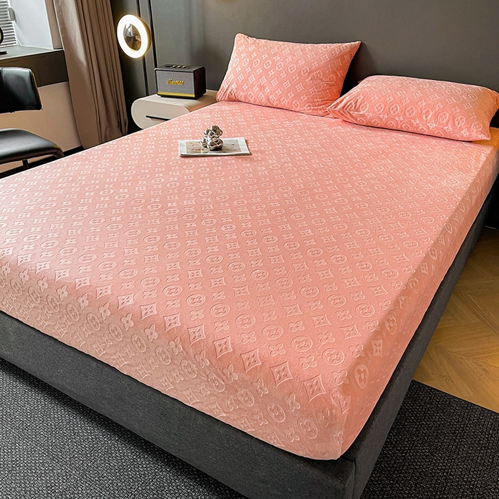 91家纺网 家纺一手货源 找家纺 曼陀罗 2025秋冬新款牛奶绒纯色单床笠 床笠单件-爱乐维 爱乐维-暖玉