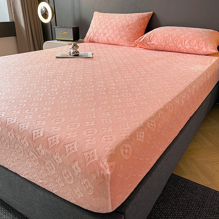 91家纺网 家纺一手货源 找家纺 曼陀罗 2025秋冬新款牛奶绒纯色单床笠 床笠单件-爱乐维 爱乐维-暖玉