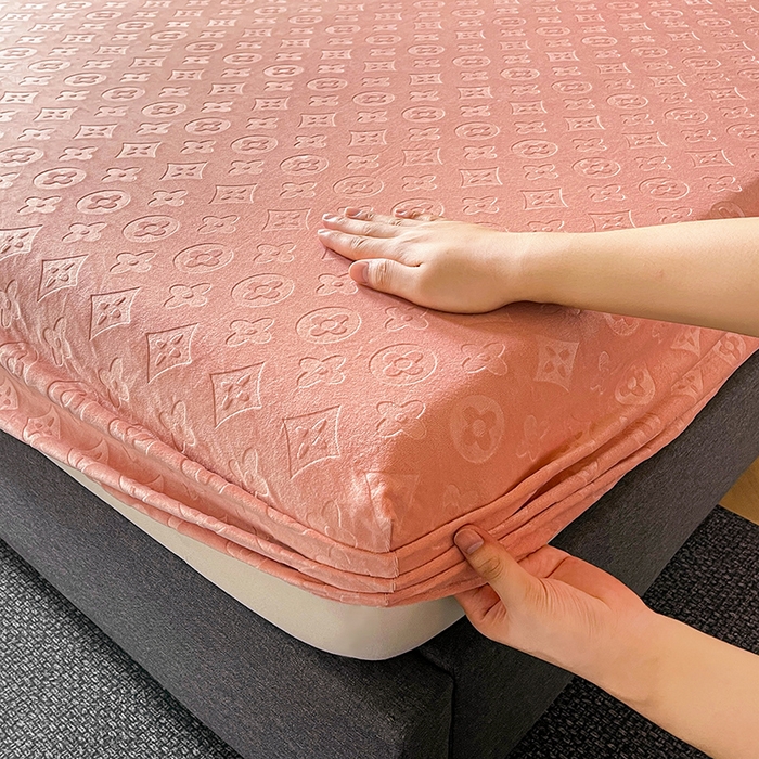 91家纺网 家纺一手货源 找家纺 曼陀罗 2025秋冬新款牛奶绒纯色单床笠 床笠单件-爱乐维 爱乐维-暖玉