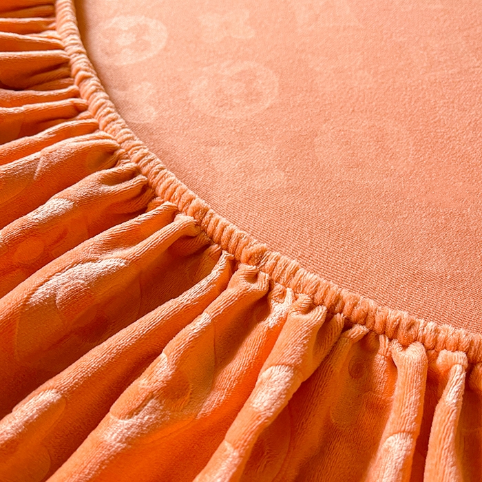 91家纺网 家纺一手货源 找家纺 曼陀罗 2025秋冬新款牛奶绒纯色单床笠 床笠单件-爱乐维 爱乐维-星橙