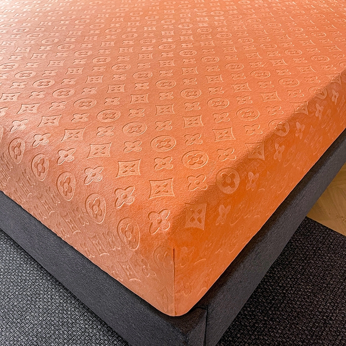 91家纺网 家纺一手货源 找家纺 曼陀罗 2025秋冬新款牛奶绒纯色单床笠 床笠单件-爱乐维 爱乐维-星橙