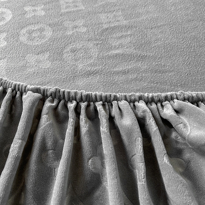 91家纺网 家纺一手货源 找家纺 曼陀罗 2025秋冬新款牛奶绒纯色单床笠 床笠单件-爱乐维 爱乐维-夜灰