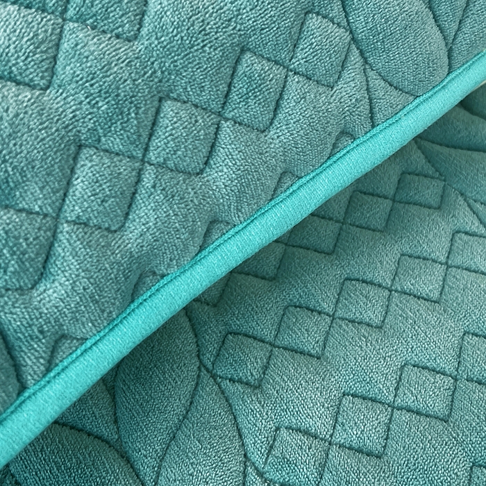 91家纺网 家纺一手货源 找家纺 梦舒羽 2025新款牛奶绒夹棉枕套情侣双人加长枕芯套枕头套-轻奢 轻奢包边款-浅水兰