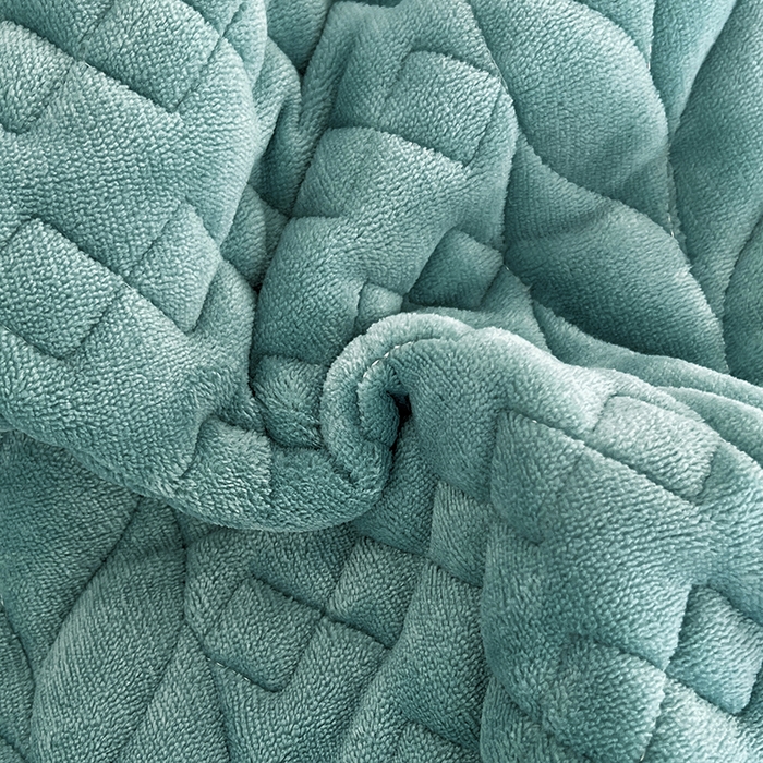 91家纺网 家纺一手货源 找家纺 梦舒羽 2025新款牛奶绒夹棉枕套情侣双人加长枕芯套枕头套-轻奢 轻奢包边款-浅水兰