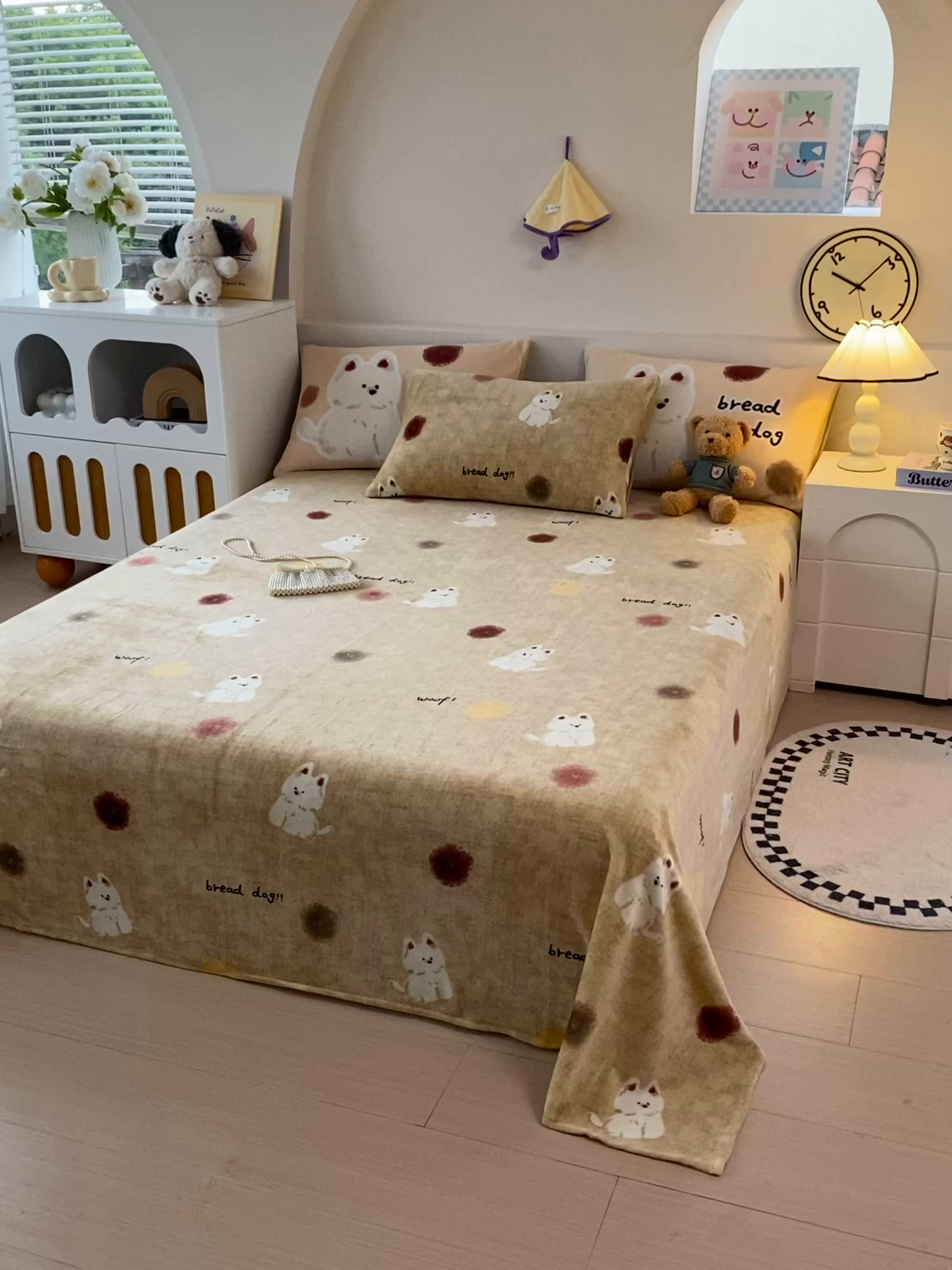 91家纺网 家纺一手货源 找家纺 （总）葡萄家 2025年新款牛奶绒印花单床单萌系卡通床单款