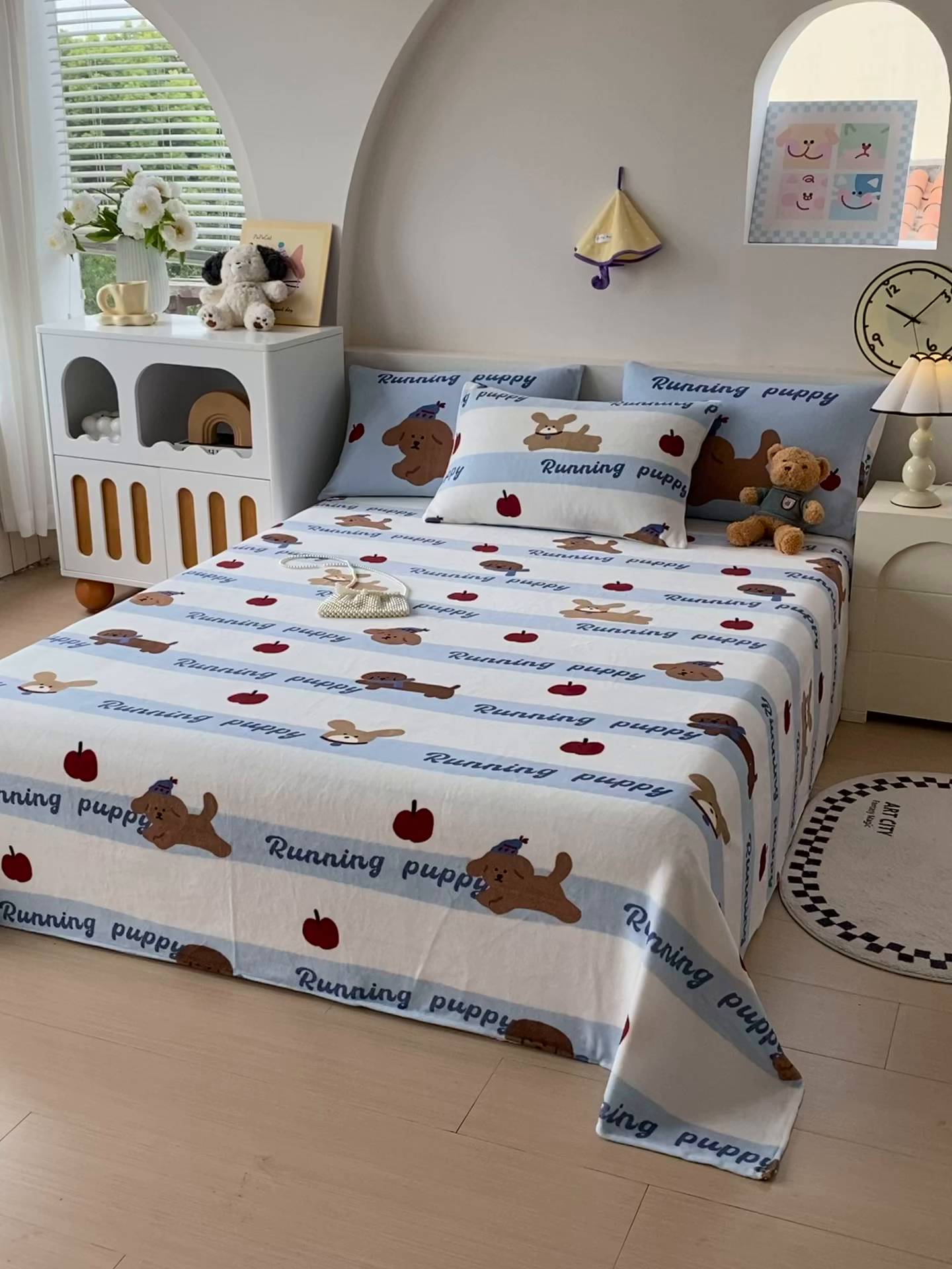 91家纺网 家纺一手货源 找家纺 （总）葡萄家 2025年新款牛奶绒印花单床单萌系卡通床单款