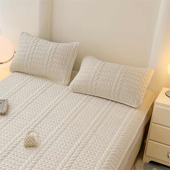 91家纺网 家纺一手货源 找家纺 梦舒羽 2025新款牛奶绒夹棉枕套单人宿舍枕芯套枕头套一对-轻奢 轻奢包边款-象牙白