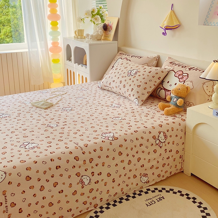 91家纺网 家纺一手货源 找家纺 （总）葡萄家 2025年新款牛奶绒印花单床单萌系卡通床单款