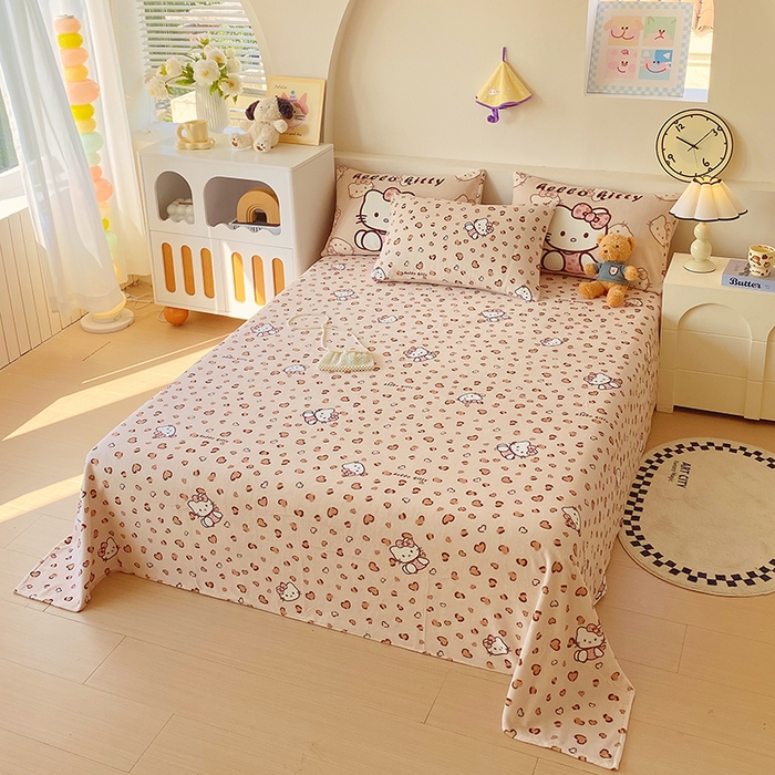 91家纺网 家纺一手货源 找家纺 （总）葡萄家 2025年新款牛奶绒印花单床单萌系卡通床单款