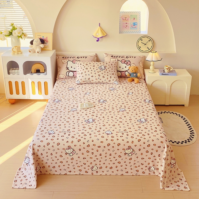 91家纺网 家纺一手货源 找家纺 （总）葡萄家 2025年新款牛奶绒印花单床单萌系卡通床单款