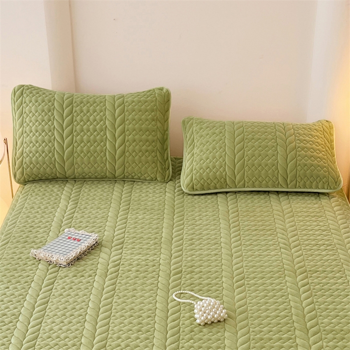 91家纺网 家纺一手货源 找家纺 梦舒羽 2025新款牛奶绒夹棉枕套单人宿舍枕芯套枕头套一对-轻奢 轻奢包边款-果绿