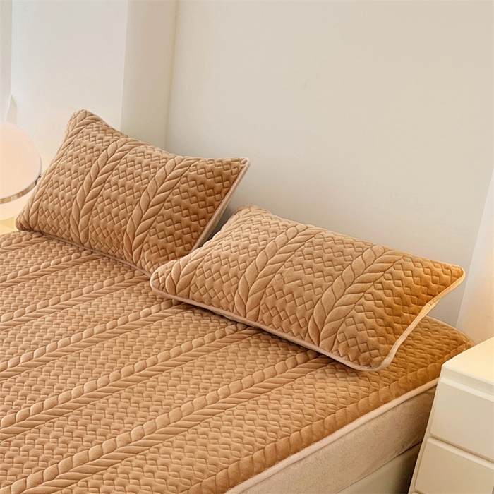 91家纺网 家纺一手货源 找家纺 梦舒羽 2025新款牛奶绒夹棉枕套单人宿舍枕芯套枕头套一对-轻奢 轻奢包边款-奶茶咖