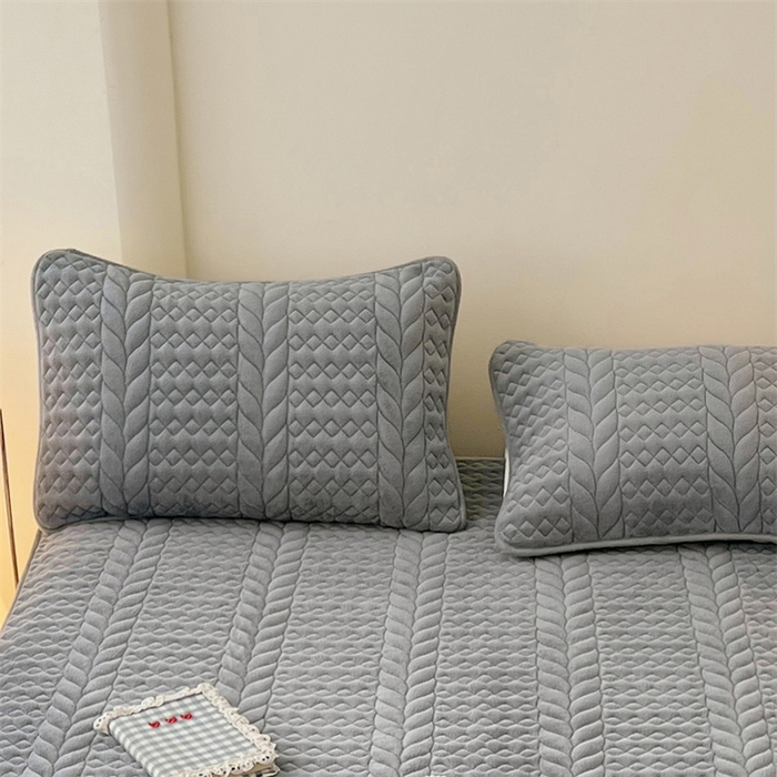 91家纺网 家纺一手货源 找家纺 梦舒羽 2025新款牛奶绒夹棉枕套单人宿舍枕芯套枕头套一对-轻奢 轻奢包边款-星辰灰