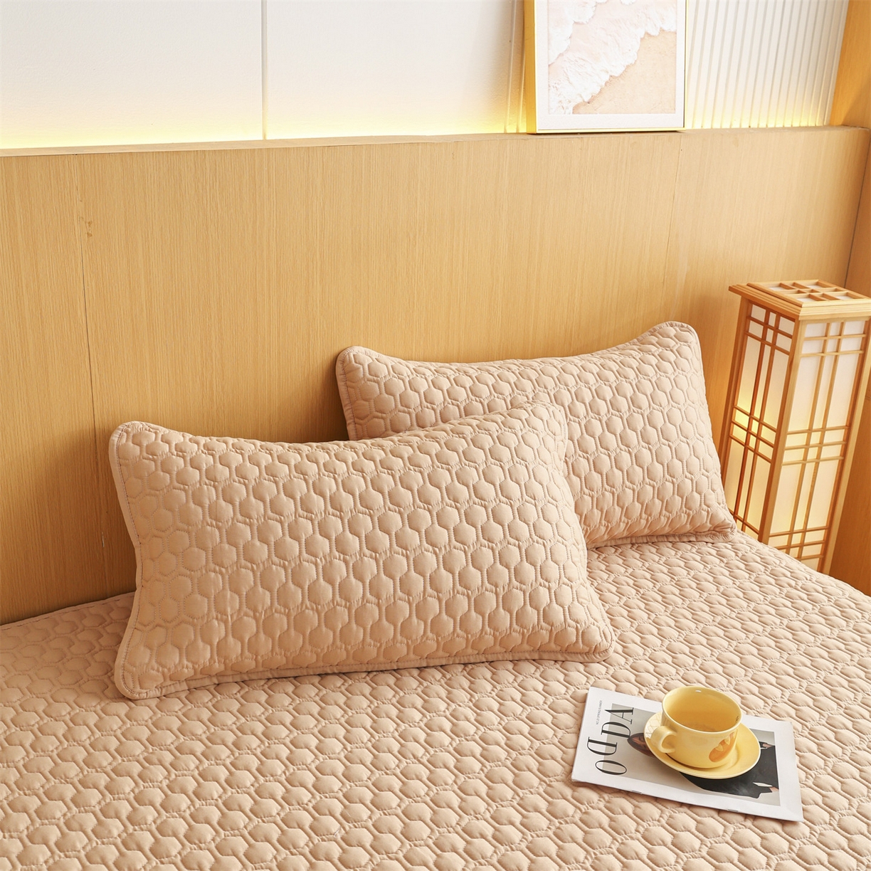 91家纺网 家纺一手货源 找家纺 （总）恒爱家纺 2025新款全棉绗绣单品床笠