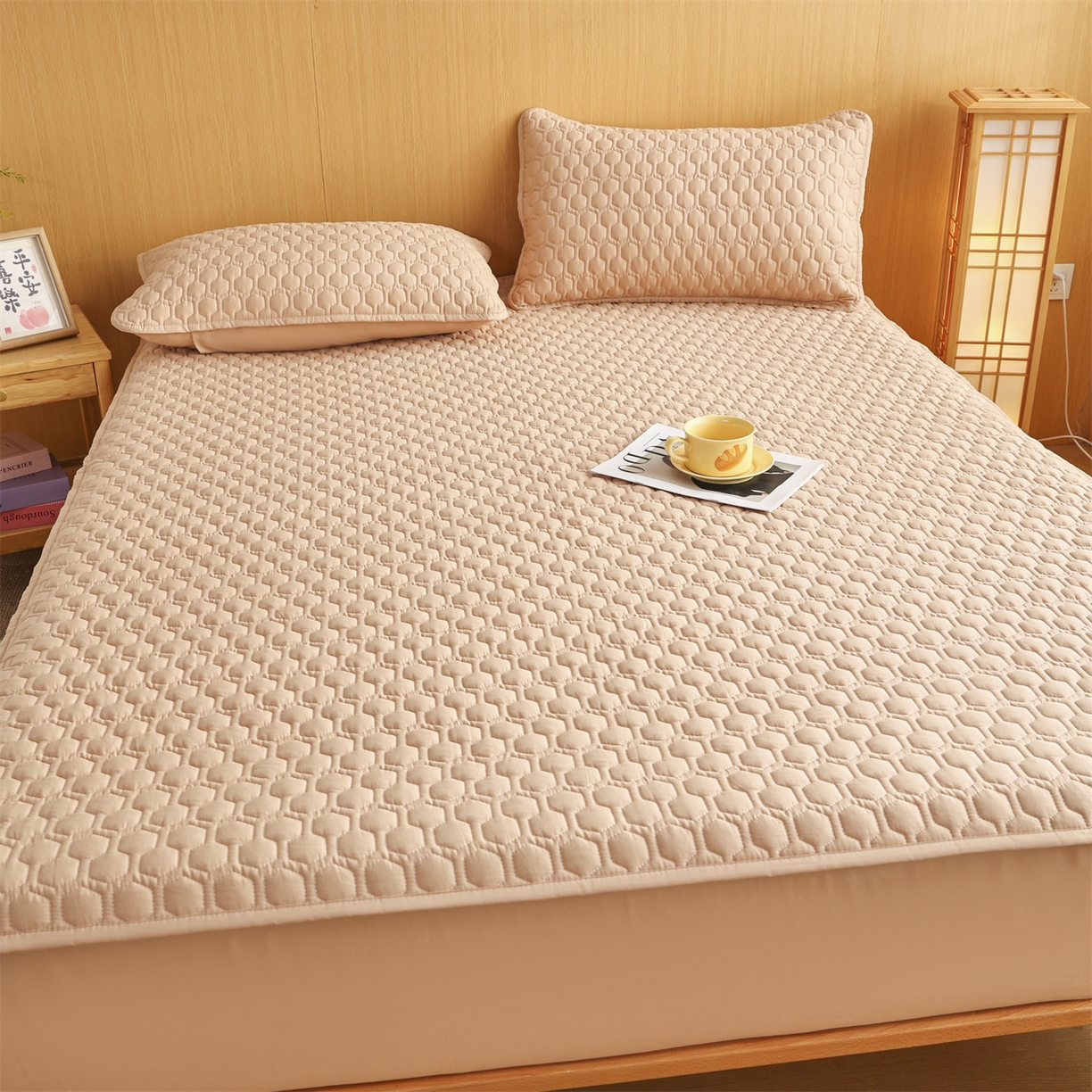 91家纺网 家纺一手货源 找家纺 （总）恒爱家纺 2025新款全棉绗绣单品床笠