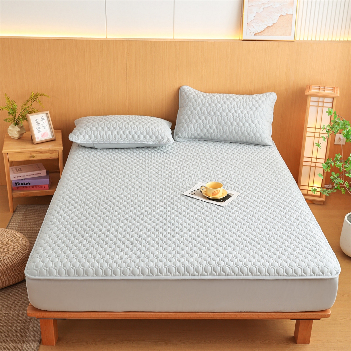 91家纺网 家纺一手货源 找家纺 （总）恒爱家纺 2025新款全棉绗绣单品床笠