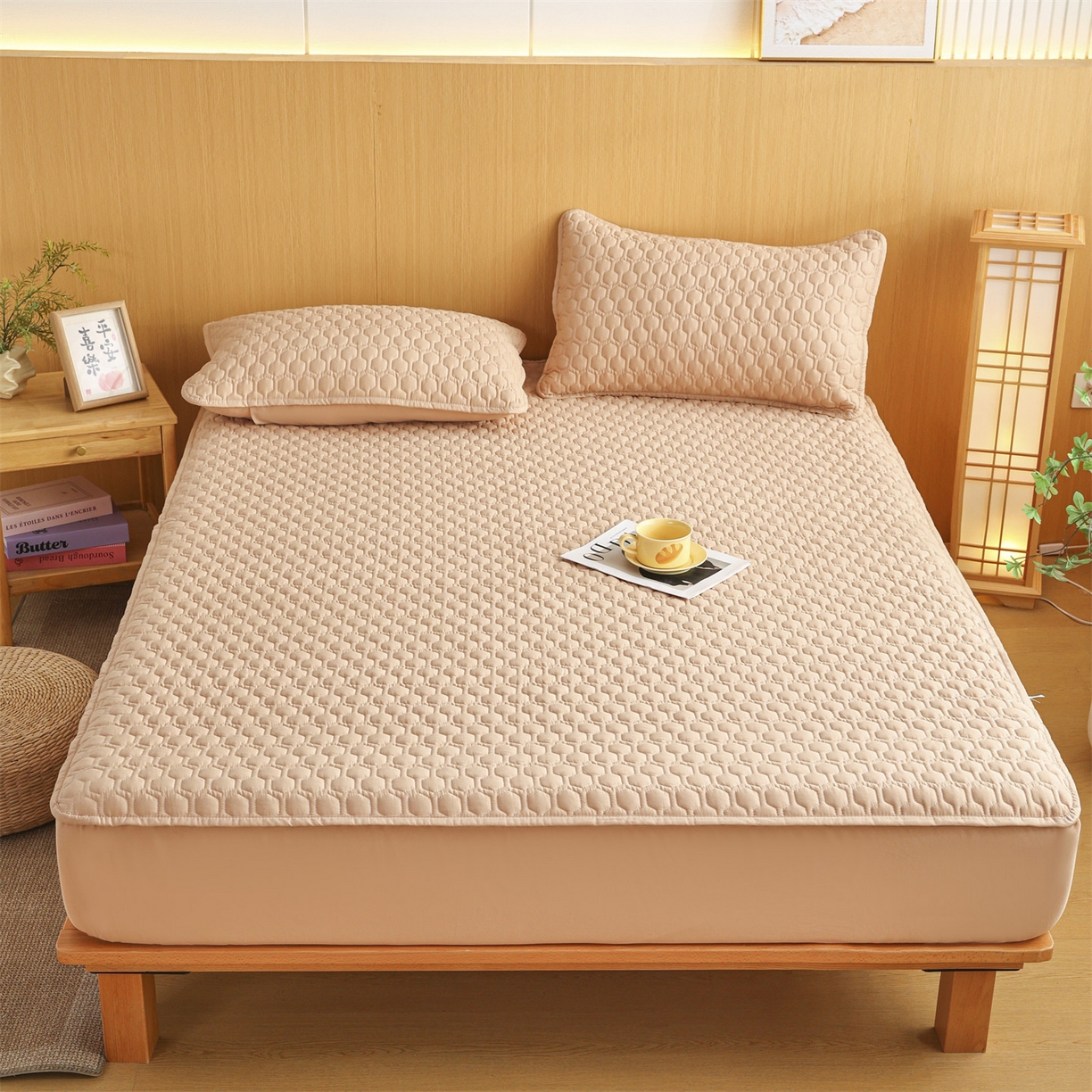 91家纺网 家纺一手货源 找家纺 恒爱 2023新款全棉床盖三件套 娴静小花