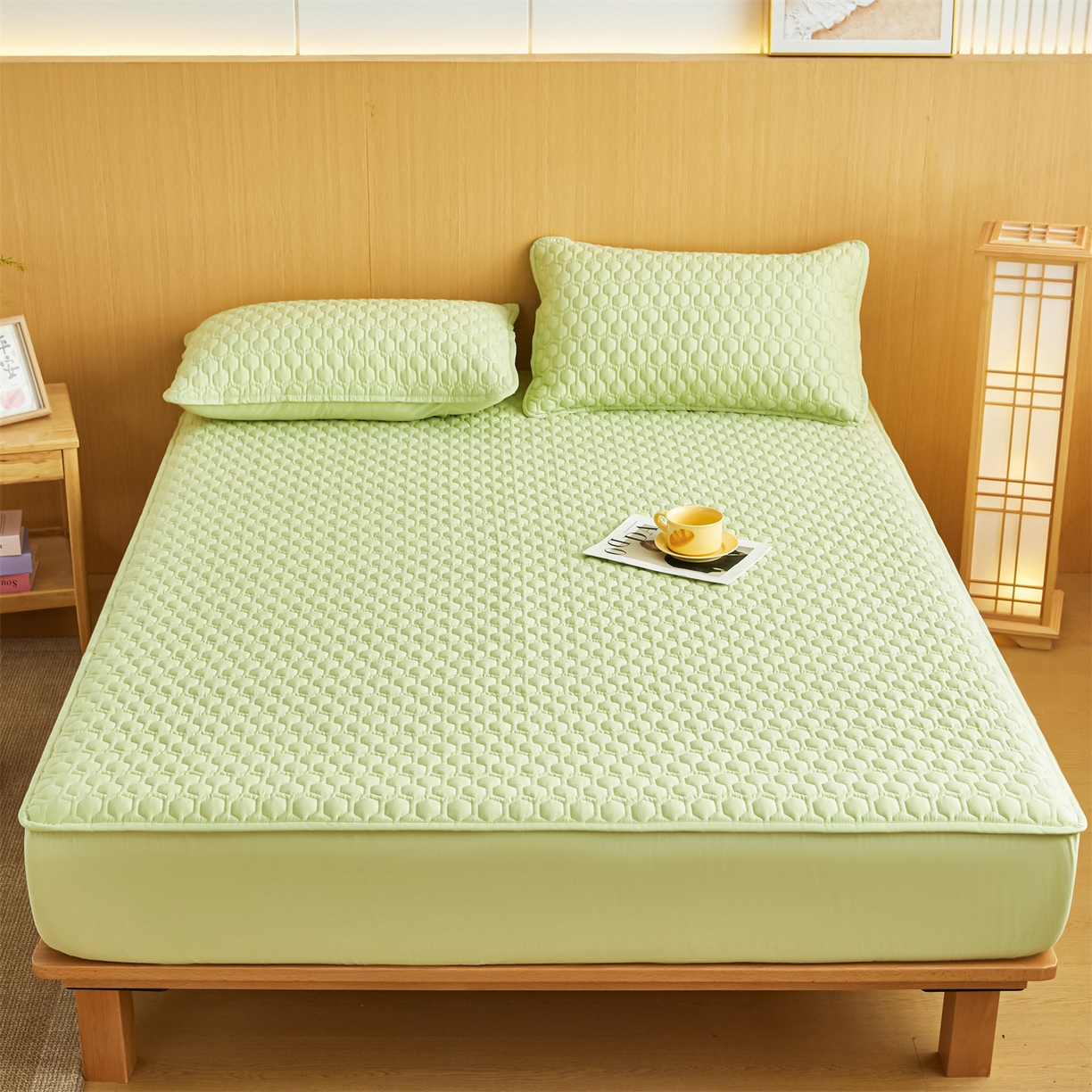 91家纺网 家纺一手货源 找家纺 （总）恒爱家纺 2025新款全棉绗绣单品床笠