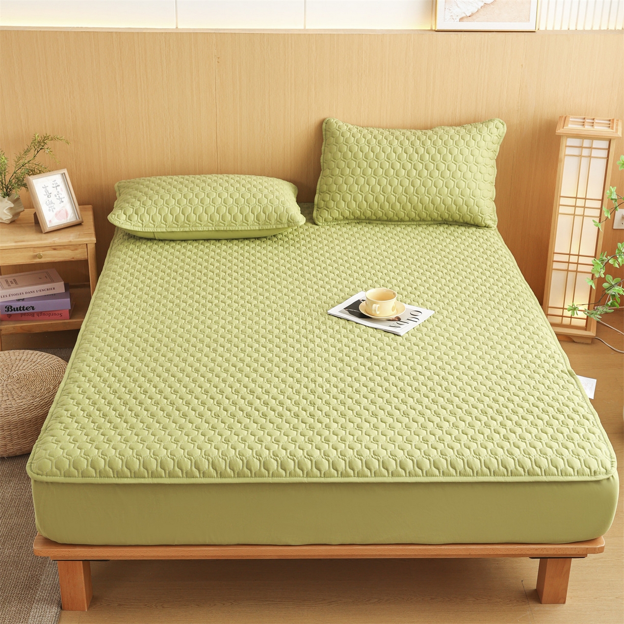 91家纺网 家纺一手货源 找家纺 （总）恒爱家纺 2025新款全棉绗绣单品床笠