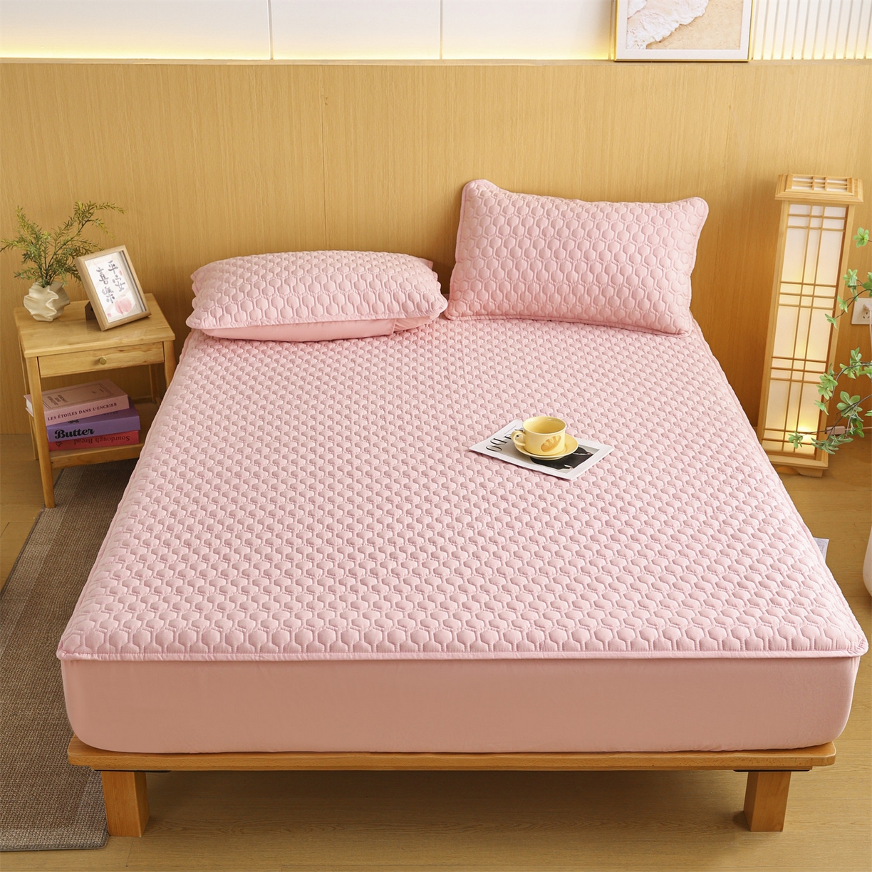 91家纺网 家纺一手货源 找家纺 （总）恒爱家纺 2025新款全棉绗绣单品床笠