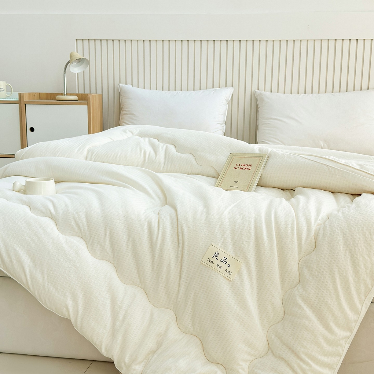 91家纺网 家纺一手货源 找家纺 （总）梵克保罗 2025新款小竹棉立体提花大豆被子被芯